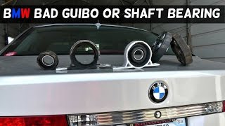 BMW E65 E66 HOW TO TELL IF YOU HAVE BAD DRIVE SHAFT SUPPORT BEARING OR GUIBO FLEX DISC [upl. by Eenet]