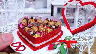 Miniature Real Edible Box of Chocolates 💝 mini food ASMR [upl. by Llerod666]