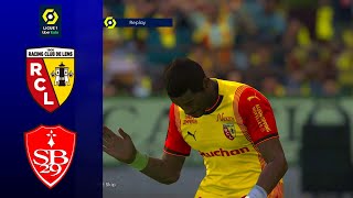 Lens vs Brest Résumé  Ligue 1 202425 [upl. by Wenonah]