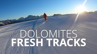 DOLOMITES FRESH TRACKS Passo San Pellegrino [upl. by Lednam]