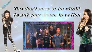 iCarly Cast Ft Victorious Cast Leave It All To Shine Lyrics HD [upl. by Arno]