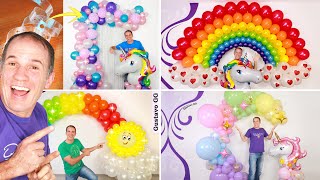 4 IDEAS 😍 DECORACION CON GLOBOS 😍 Guirnalda de globos decoraciones para cumpleaños  Gustavo gg [upl. by Immot953]