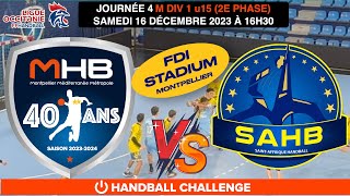 handball league OCCITANIE MONTPELLIER HB 1 vs STAFFRIQUE HB U15 [upl. by Anirrehs438]