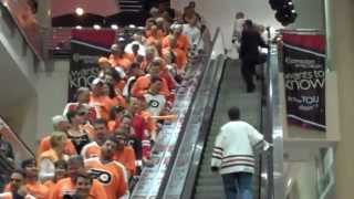 Chicago Blackhawks fan gets heckled by Philadelphia Flyers Fans [upl. by Holle]