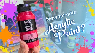 I try NEW Liquitex Basics Acrylic Fluid Paints [upl. by Reisman711]