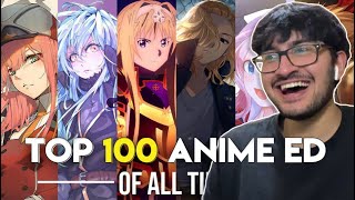 FIRST TIME REACTING to the TOP 100 ANIME ENDINGS [upl. by Guthry725]