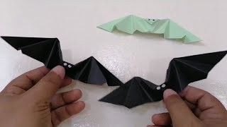 Cómo hacer un Murciélago de papel fácil  Murciélago Origami [upl. by Aitnas99]