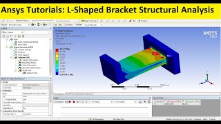 Ansys workbench tutorials  Static structural analysis of Lshaped steel bracket [upl. by Decker]