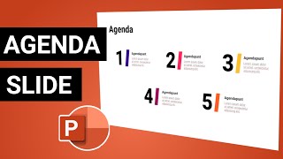 Zo maak je een mooie agendaslide in PowerPoint [upl. by Kinata19]