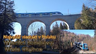 Wiadukt kolejowy Wisla Glębce  9 11 2024  Nejvyšší viadukt v Polsku [upl. by Acyre499]