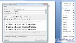 Video tutoriály Word 2007 Vytvoření vlastního stylu [upl. by Desireah]