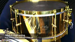 Steeldrum quotPREZIOSOquot brass 14x65  Test [upl. by Hu]