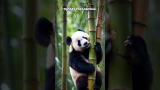 Cute Panda Caught Climbing with Bamboo – Adorable Moment 🐼🌿 [upl. by Aerdnad719]