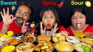 Sweet vs Spicy vs Sour Food Challenge  Funny Food Challenges By Indian Eating Show [upl. by Letsirc]