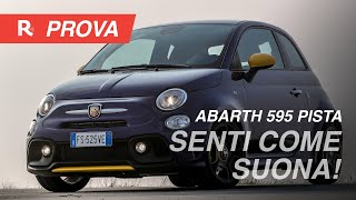 Abarth 595 Pista prova della sportiva hot hatch Senti il sound dello scarico Record Monza [upl. by Suissac]