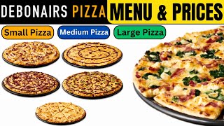 Debonairs Pizza Menu and Prices 2024 Small Size Medium Size Large Size  Meat Chicken Vegetarian [upl. by Einohpets]