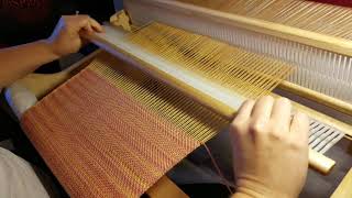 Weaving 21 twill on Rigid Heddle Loom [upl. by Nettle]