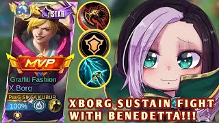 XBORG SUSTAIN FIGHT WITH BENEDETTA‼️ BEST BUILD XBORG 2024 [upl. by Gehlbach]