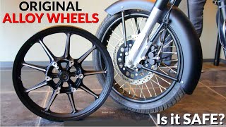 Royal Enfield Original Alloy Wheels are SAFE to Buy  Tubeless Spokes Wheels [upl. by Dedrick929]