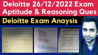 Deloitte 26122022 Aptitude amp Reasoning Questions  Deloitte 26122022 Exam Analysis [upl. by Garfield845]