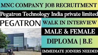 Pegatron India Technology Pvt Ltd Job VacancyMale amp FemaleTamilnadu JobsMnc JobsJobs Tamizha [upl. by Seluj]