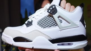 Jordan 4 Military Black From DHGate  Review  On Foot [upl. by Alael]