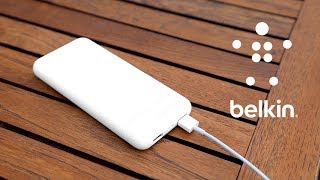 Charge with Lightning using Belkin’s new BOOST↑CHARGE™ Power Bank 10K with Lightning Connector [upl. by Broome]