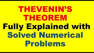 Thevenins theorem with solved Numerical problems fully explained in Hindi Urdu [upl. by Larkin]