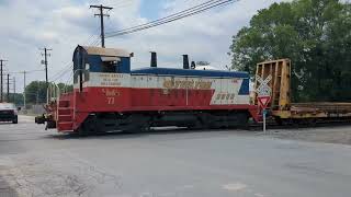 Steelton amp Highspire RR EMD SW 1200 Pulling Cars NS Steelton Industrial 6262024 [upl. by Haziza]