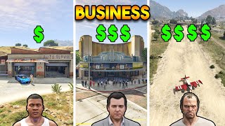 GTA 5  FRANKLIN VS MICHAEL VS TREVOR BUSINESSES WHO IS RICH [upl. by Dimitry]