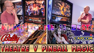 Which is best  We compare Capcoms Pinball Magic With Ballys Theatre of Magic pinball machine [upl. by Haimrej]