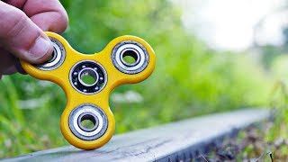 EXPERIMENT Fidget Spinner VS TRAIN [upl. by Etnaik]