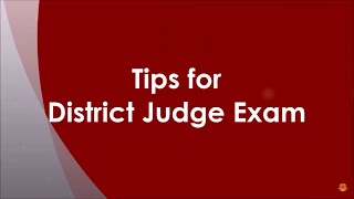 Tips for District Judge Exam TS amp AP [upl. by Launame]