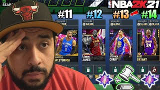 I USED THE FIRST 13 DARK MATTERS IN THE AUCTION HOUSE AND WE GOT CHEESED IN NBA 2K21 MYTEAM [upl. by Farro]