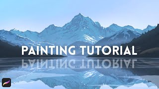 Simple Landscape in Procreate  FULL TUTORIAL [upl. by Lebar]