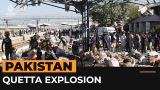 Deadly explosion at Quetta railway station in Pakistan  AJshorts [upl. by Schiro]