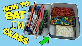 5 Ways To Sneak Food and Candy Into Class Using School Supplies  SCHOOL LIFE HACKS Food Hacks [upl. by Lluj]