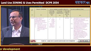 Land Use ZONING amp Uses Permitted DCPR 2034 SUNIL R DEOLE [upl. by Mossberg10]