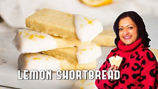 Zesty Lemon Shortbread Cookies  Easy amp Buttery Recipe [upl. by Aneetsirhc]