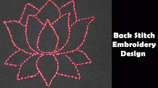 Back Stitch  Embroidery Stitch Tutorial  AdornHub [upl. by Florian]