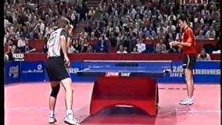 2003 WTTC Werner Schlager vs Wang Liqin 07 [upl. by Stichter]