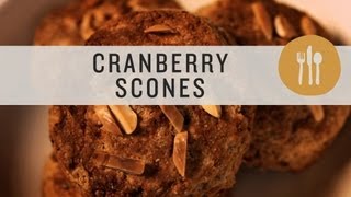 Fresh Cranberry Almond Scones  Superfoods [upl. by Sacksen]