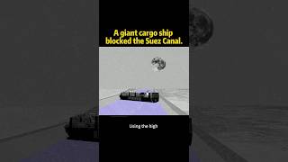 A giant cargo ship blocked the Suez Canal knowledge shortvideo [upl. by Faxun]