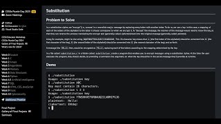 Harvard CS 50 Week 2  PSET 2  Substitution  Solution [upl. by Anelrac783]