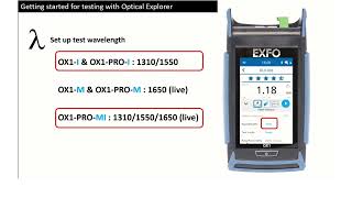 EXFO OX1 How to set test wavelengths [upl. by Sandy]