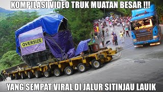 VIRAALLL  Kompilasi Video Truk Muatan Paling Berat di Tanjakan Sitinjau Lauik [upl. by Kerril]