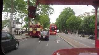 London AEC Routemaster RM652 WLT 652 diverted along Embankment on service 15 [upl. by Baird]