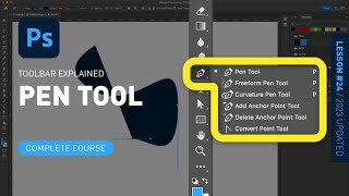 Pen Tool  Toolbar Explained amp Demonstrated Photoshop Tutorial for Beginners [upl. by Venetia]