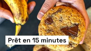 Ces cookies chocolat banane sans oeuf sont délicieux et prêts en 15 minutes [upl. by Dianna]