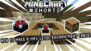 How to Make a Max Level Enchantment Table in Minecraft shorts [upl. by Sexela]